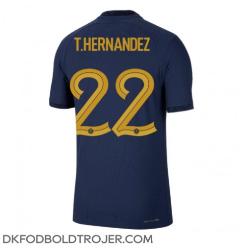 Billige Frankrig Theo Hernandez #22 Hjemmebane Fodboldtrøjer VM 2022 Kortærmet